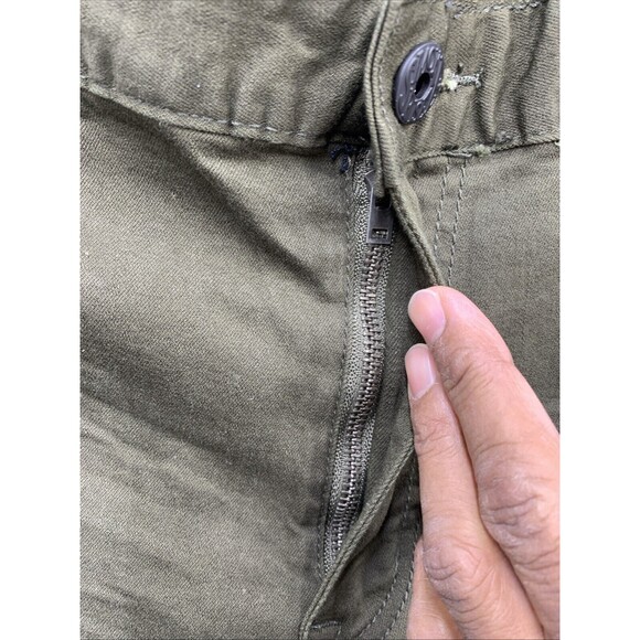 Smoke Rise Biker Pants Mens Size 38 x 34 Army Green Black Stripe Slim Tapered - Picture 11 of 16